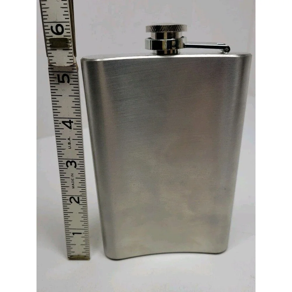 Galicia Coat of Arms Stainless Steel 9 oz Vintage Flask
